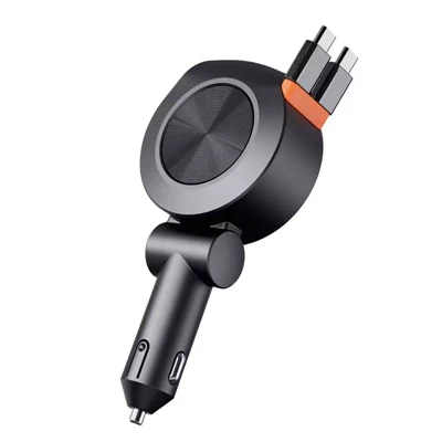 Car Phone Charger with Retractable Cord